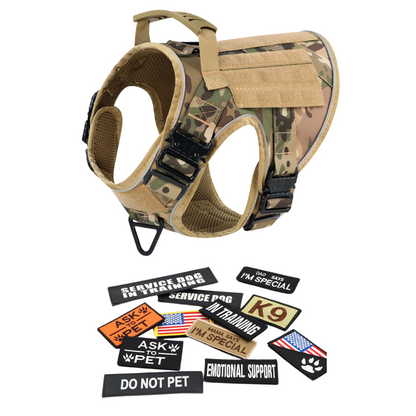 Dog Harness No-Pull Tactical Front Clip With 4 Quick-Release Buckles Reflective Strips Top Handle Fall 2025