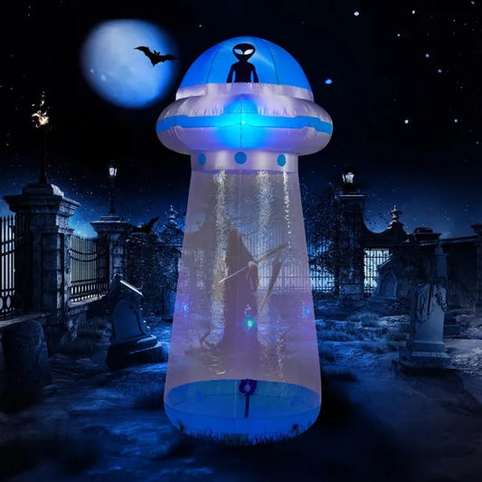 Inflatable UFO 8.8 Ft Yard Decor Halloween 2025 LED