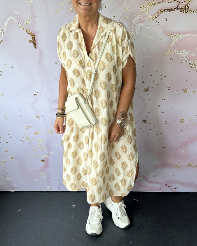 Plus Size Women's Summer Dress, Airy Loose Fit with Breathable Fabric, Available in Natural Colors S to 3XL-1