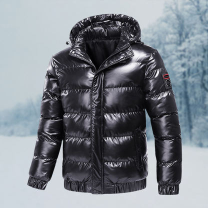 Windproof Men’s Puffer Jacket – Quilted Insulated Shell