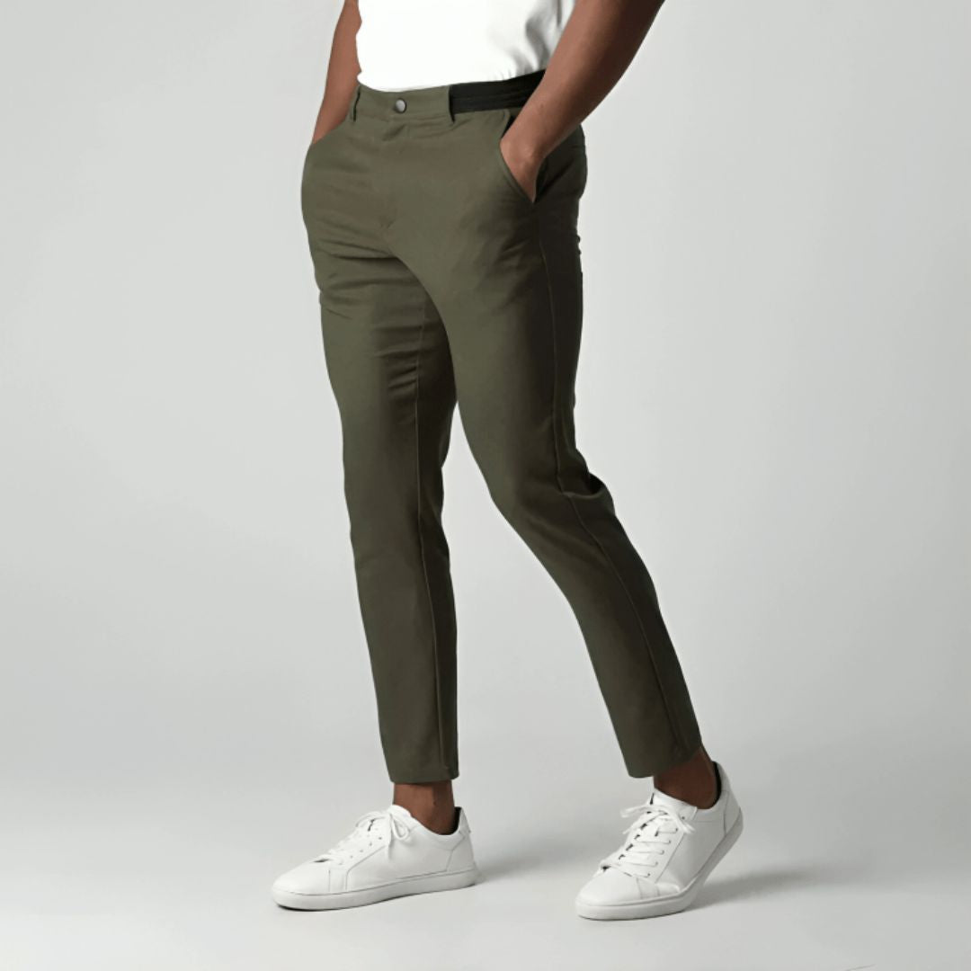 Men's Stretch Pants, Ultra-Stretch Fabric, Comfortable Fit for Work and Casual Wear, Available in Slim, Regular, and Relaxed Styles-3