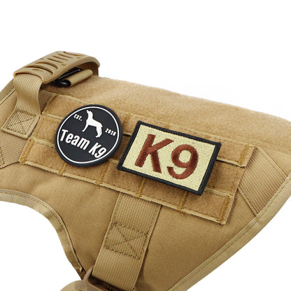 Tactical Dog Harness No-Pull With Front And Back D-Rings Quick-Release Buckles Top Handle Heavy-Duty Training