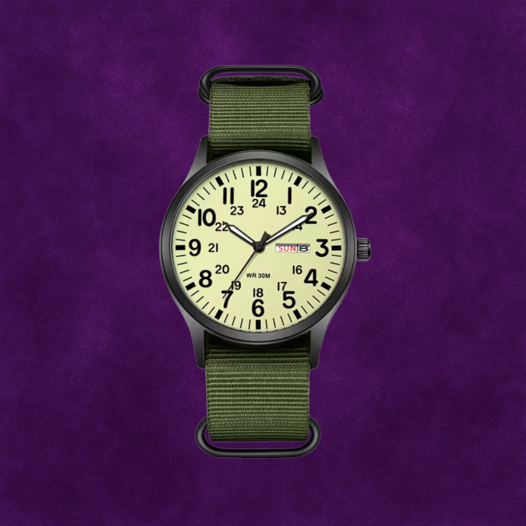 Orologio da uomo Adventure – Impermeabile, resistente ai graffi, cinturino in nylon, design robusto per esterni