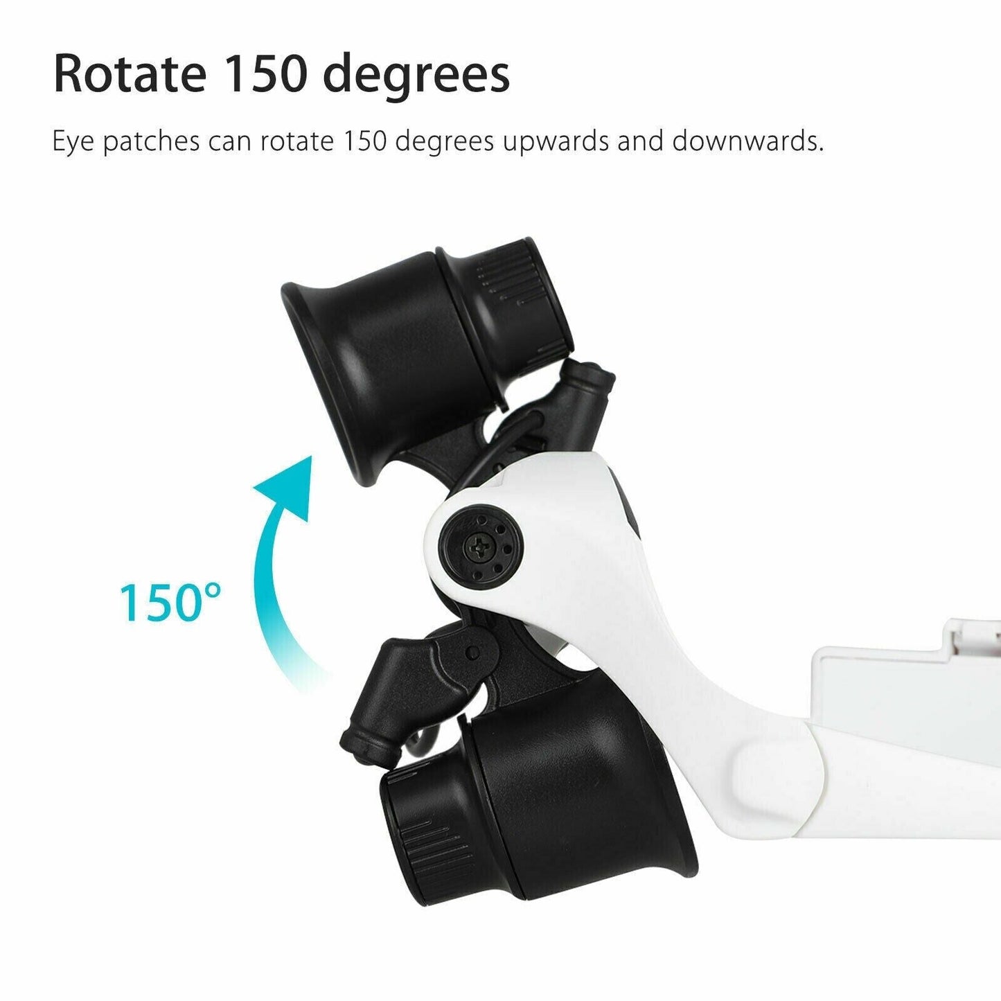 Headband Magnifier LED Jeweler Glasses With 8 Lenses