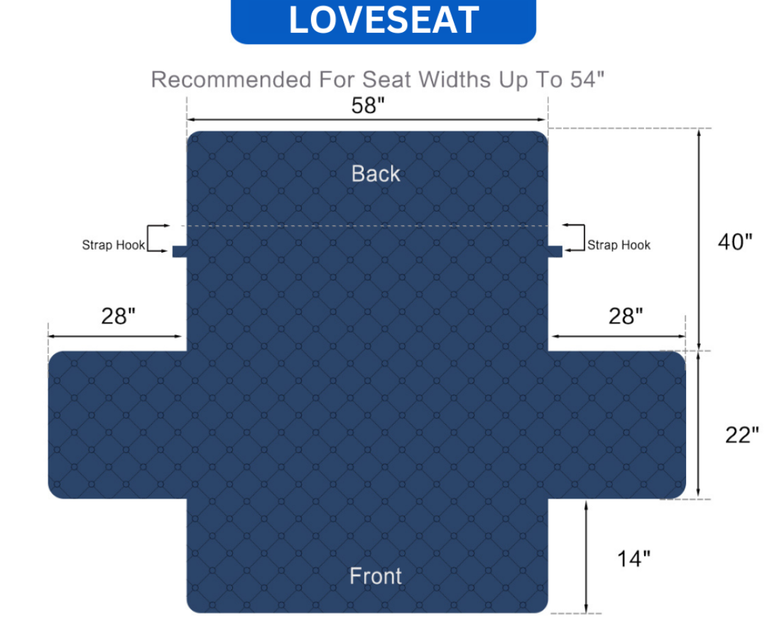 Copertura per divano Protettore per mobili con tasche laterali e cinghie posteriori Colori reversibili Autunno 2025 Amico degli animali domestici