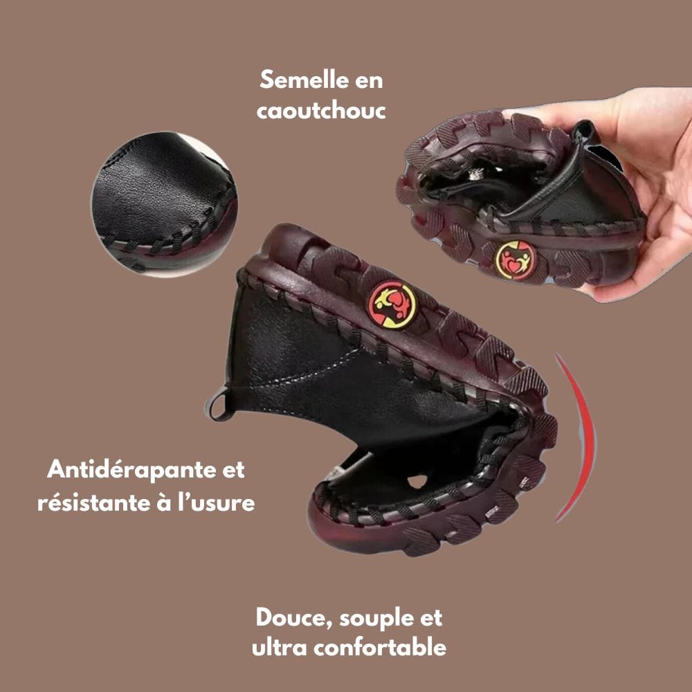 Flexible Leather Moccasins with Non-Slip Sole, Comfortable Slip-On Moccasin Shoes for Men and Women, Ideal for Daily Wear-3