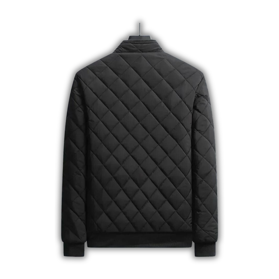 Insulating Men's Jacket - Quilted Bomber, Fleece, Winter