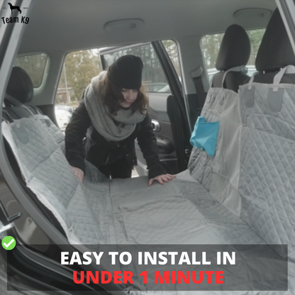 Autositz Hängemattenbezug, wasserdichter rutschfester Rücksitzschutz mit Taschen, kostenloser Sicherheitsgurt, Herbst 2025 Reise