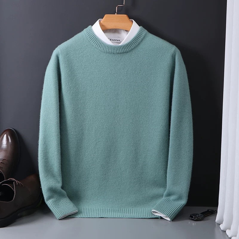 Blød afslappet herre crewneck sweater - oversized strik