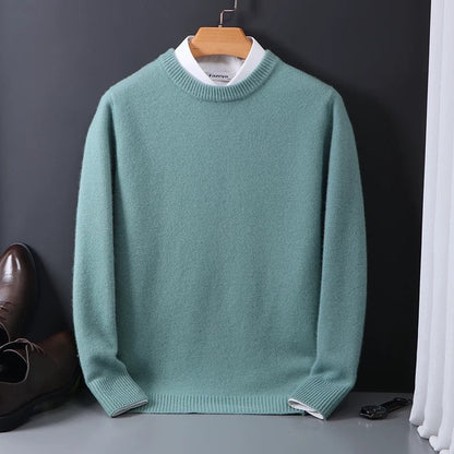 Blød afslappet herre crewneck sweater - oversized strik