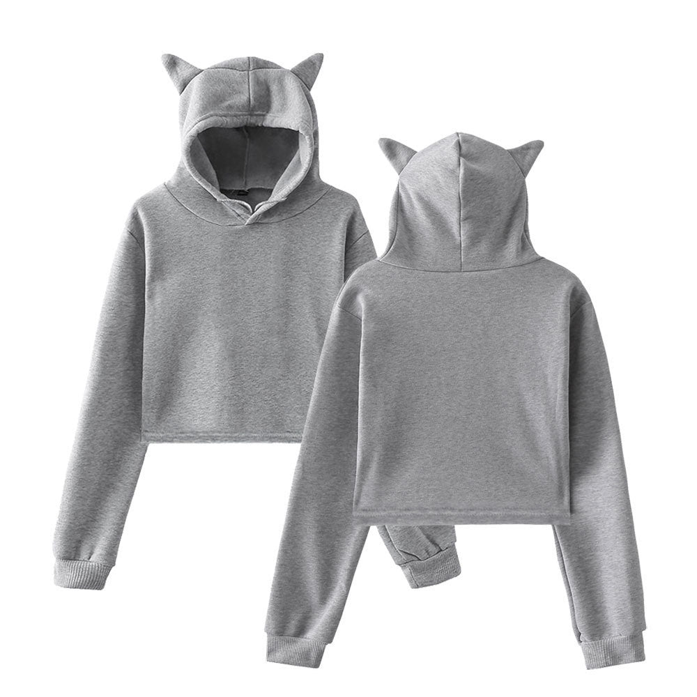 Soft Women's Cropped Hoodie - Boxy Relaxed Cut, Cotton