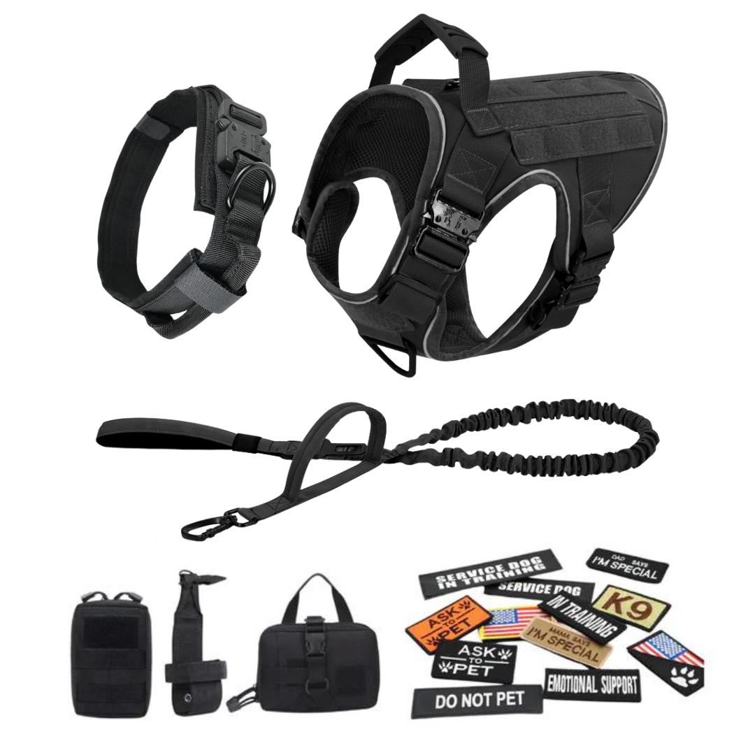 Dog Harness No-Pull Tactical Front Clip With 4 Quick-Release Buckles Reflective Strips Top Handle Fall 2025