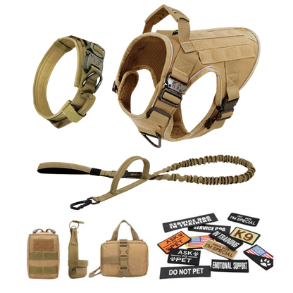 Dog Harness No-Pull Tactical Front Clip With 4 Quick-Release Buckles Reflective Strips Top Handle Fall 2025