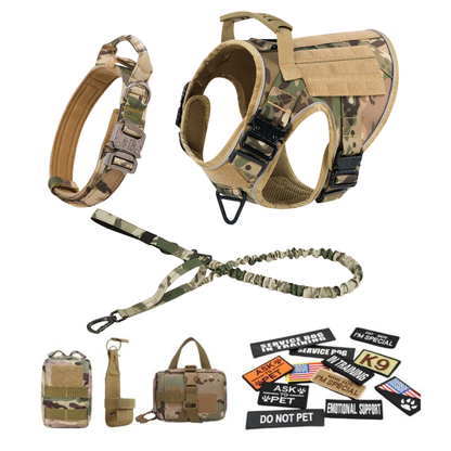 Dog Harness No-Pull Tactical Front Clip With 4 Quick-Release Buckles Reflective Strips Top Handle Fall 2025