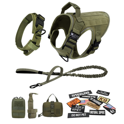 Dog Harness No-Pull Tactical Front Clip With 4 Quick-Release Buckles Reflective Strips Top Handle Fall 2025