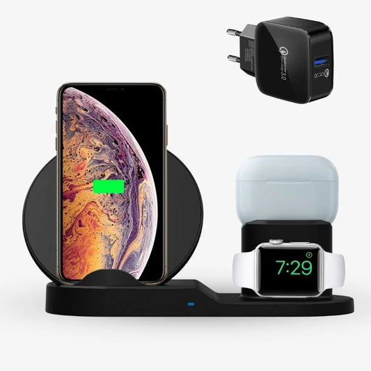3 In 1 Wireless Charging Dock Station Desk Organizer