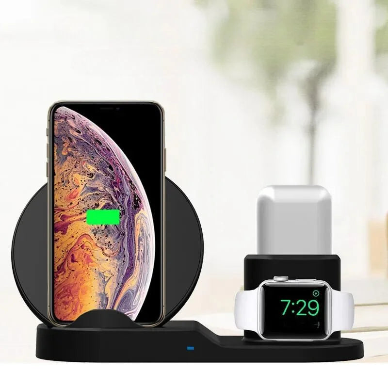 3 In 1 Wireless Charging Dock Station Desk Organizer