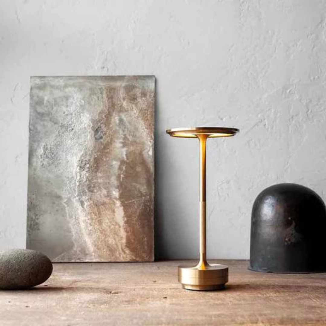 Elegant Marble & Brass Touch-Sensitive Lamp - Timeless Home Decor for Cozy Ambiance