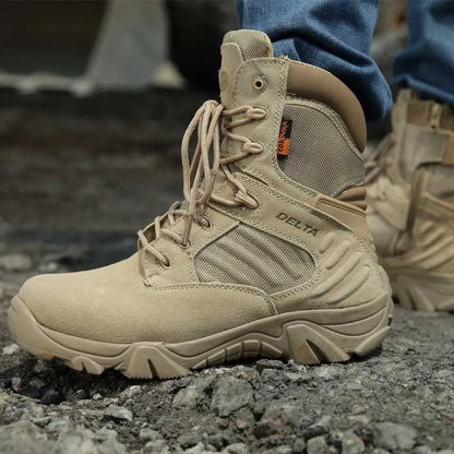 Supportive Men's Hiking Boots - High Ankle Suede, Winter
