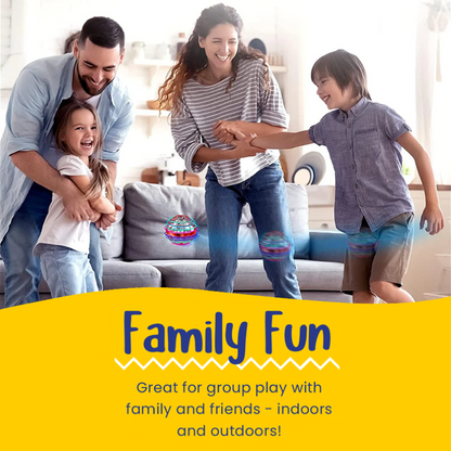 LED Flying Magic Orb Drone Toy - 360° Rotating UFO Ball for Kids, Safe & Rechargeable Fun