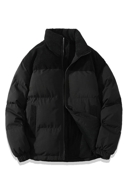 Isolierende Unisex Steppjacke - Stehkragen, Baumwolle