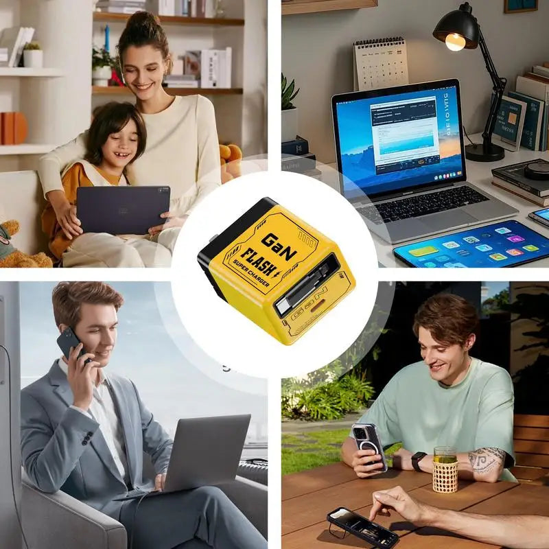 35W USB C Charger with Dual Ports, Fast Charging Technology, Retractable Type C Power Adapter for Mobile Devices and Tablets 4