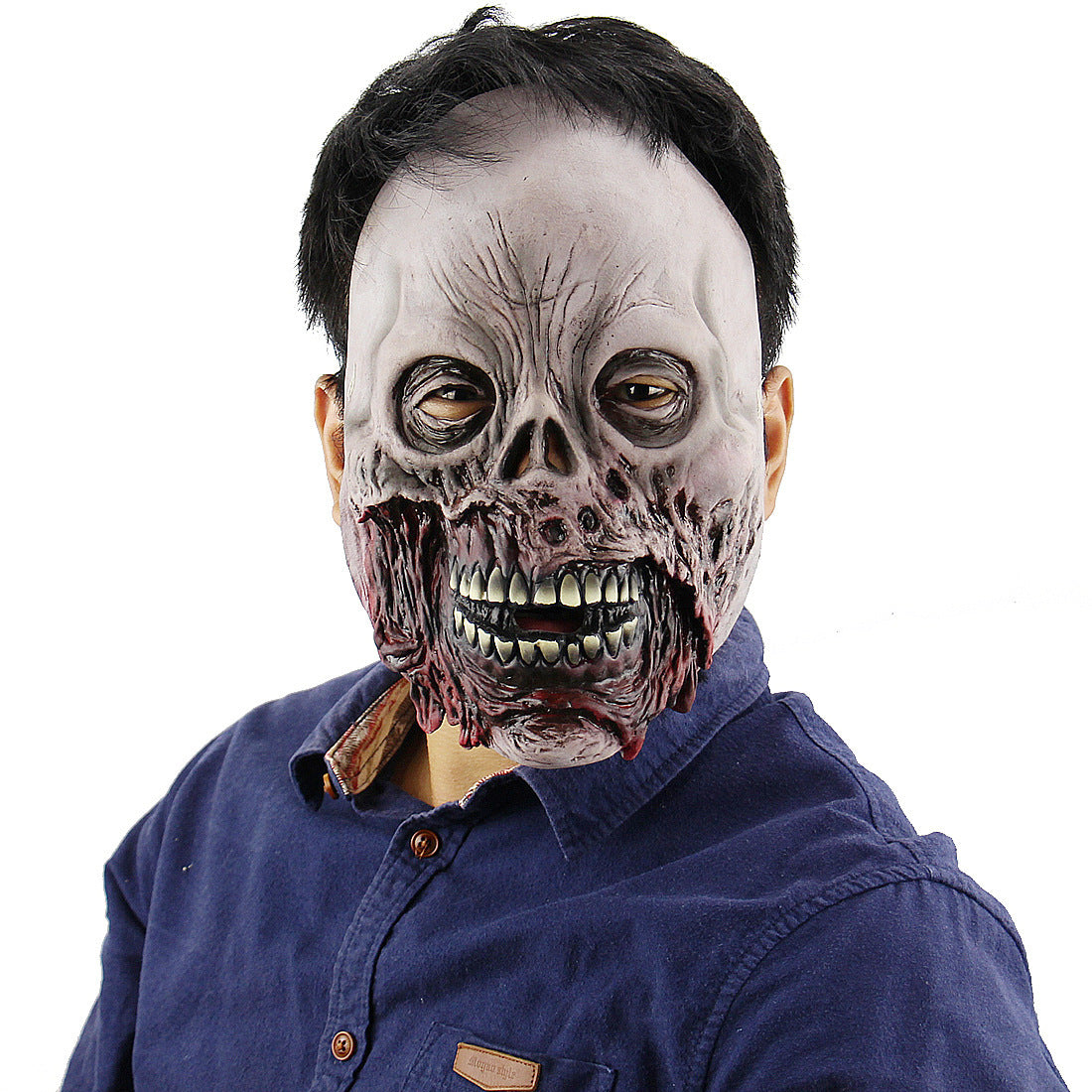 Halloween Zombie Mask Realistisk Latex Cosplay Spöklik
