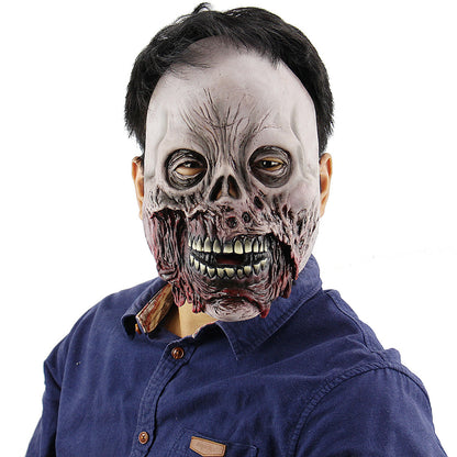Halloween Zombie Mask Realistisk Latex Cosplay Spöklik