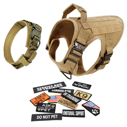 Dog Harness No-Pull Tactical Front Clip With 4 Quick-Release Buckles Reflective Strips Top Handle Fall 2025