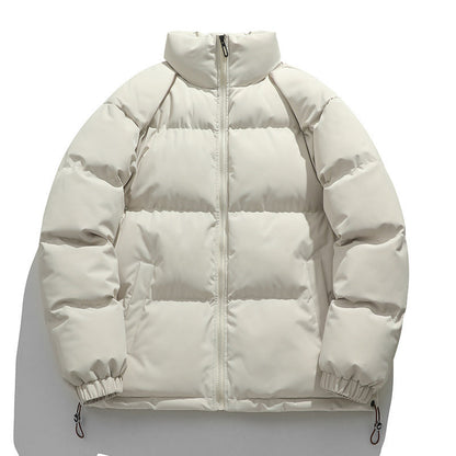 Warm Relaxed Men Down Coat - Boxy Puffer, Polyester, Urban