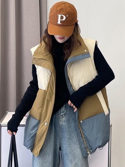 Insulating Women’s Down Vest - Oversized Boxy, Winter