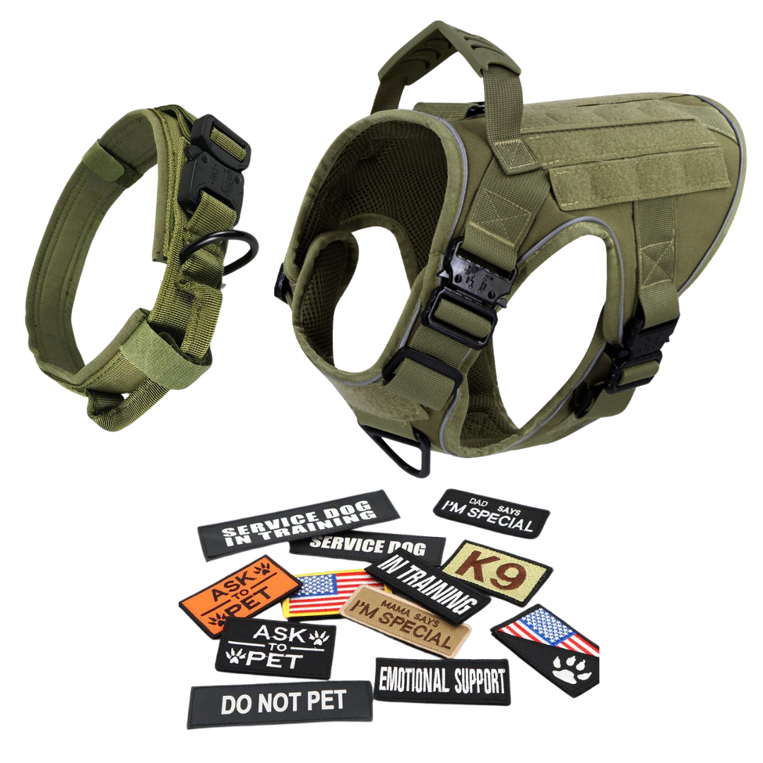 Dog Harness No-Pull Tactical Front Clip With 4 Quick-Release Buckles Reflective Strips Top Handle Fall 2025