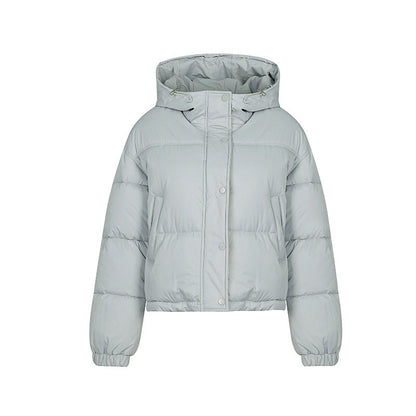 Lightweight Women Puffer Coat - Boxy Cotton Fill, Layering