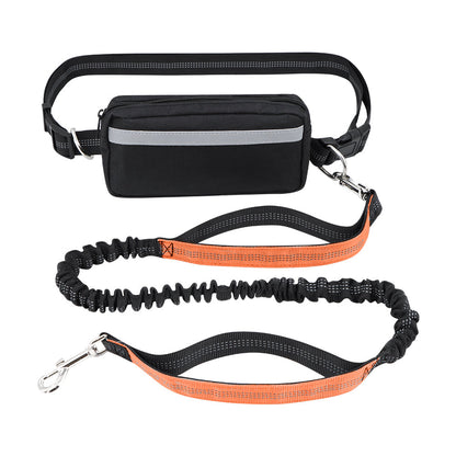 Dog Leash Double-Handle Hands-Free Bungee Reflective Walking Leash Fall 2025 Safe Control