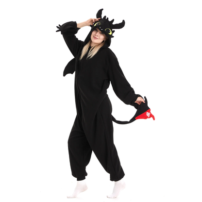 Kigurumi Toothless Dragon Pajamas Jumpsuit for Kids Adults