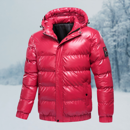 Windproof Men’s Puffer Jacket – Quilted Insulated Shell