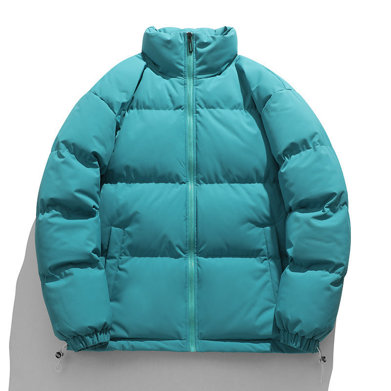Warm Relaxed Men Down Coat - Boxy Puffer, Polyester, Urban