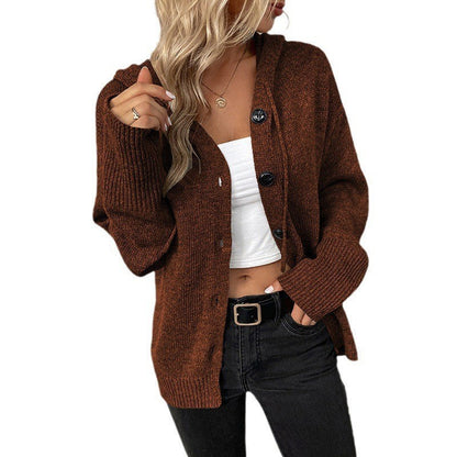 Warm Relaxed Women Cardigan Coat - Oversized Knit, Casual