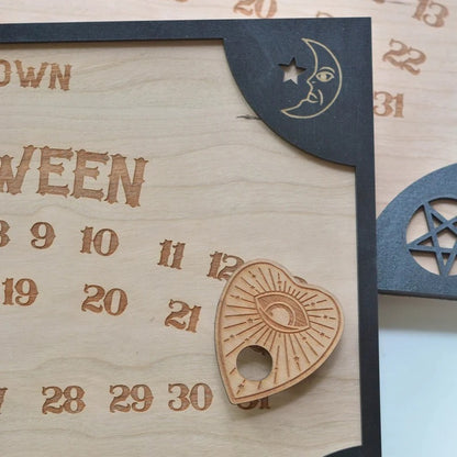 Halloween Countdown Kalender Rustikale Wanddekoration 2025