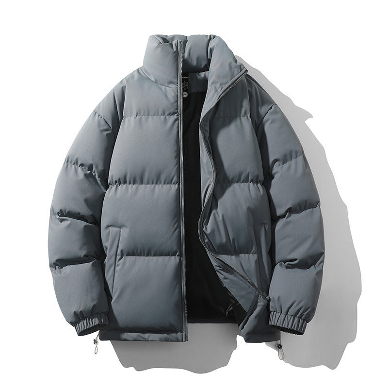 Warm Relaxed Men Down Coat - Boxy Puffer, Polyester, Urban