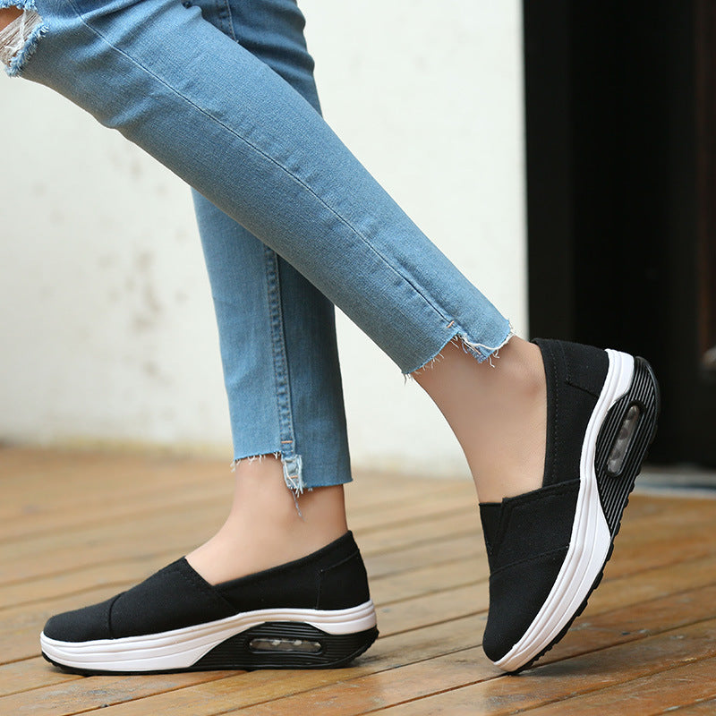 Lightweight, durable women's canvas slip-on shoes – slip-on, canvas, everyday wear