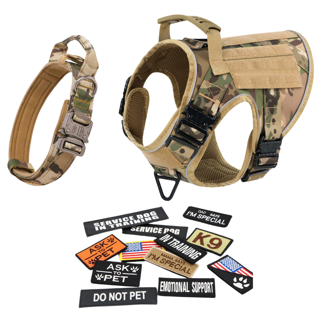 Dog Harness No-Pull Tactical Front Clip With 4 Quick-Release Buckles Reflective Strips Top Handle Fall 2025