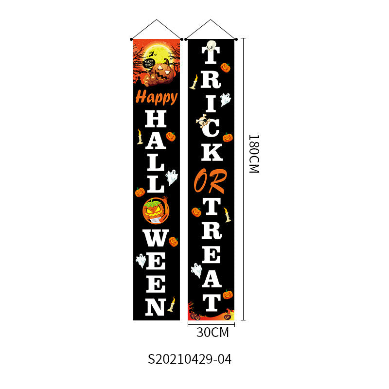 Halloween Doorway Banners Pair Oxford Cloth 180x30cm