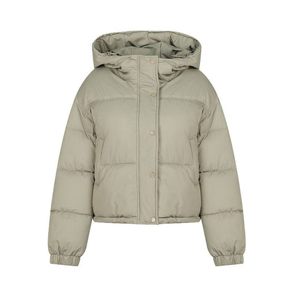 Lightweight Women Puffer Coat - Boxy Cotton Fill, Layering