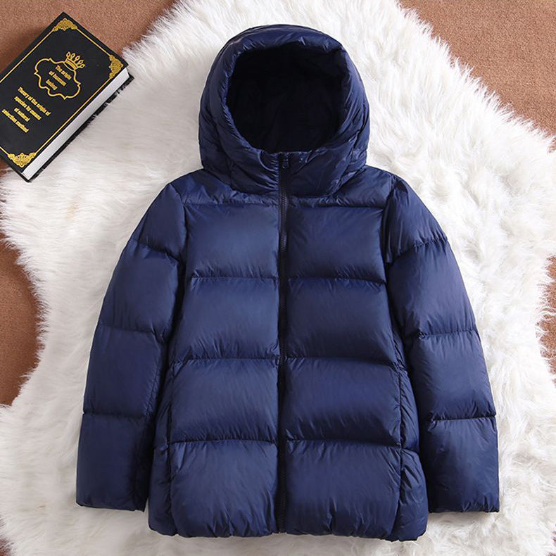 Insulating Padded Jacket - Hooded Short, Cotton, For Winter