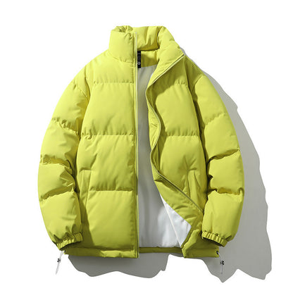 Warm Relaxed Men Down Coat - Boxy Puffer, Polyester, Urban
