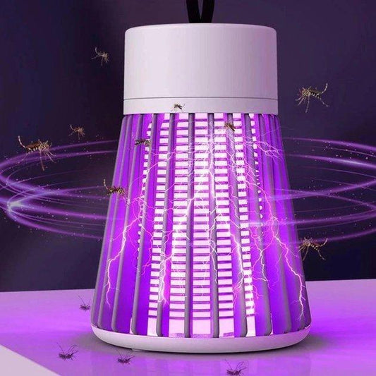 Indoor and Outdoor Mosquito Trap with High-Voltage Power Grid, USB Rechargeable UV Bug Zapper for Home and Camping