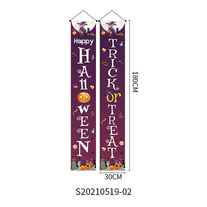 Halloween Doorway Banners Pair Oxford Cloth 180x30cm