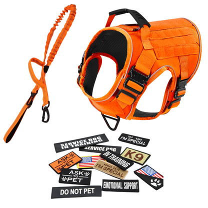 Dog Harness No-Pull Tactical Front Clip With 4 Quick-Release Buckles Reflective Strips Top Handle Fall 2025