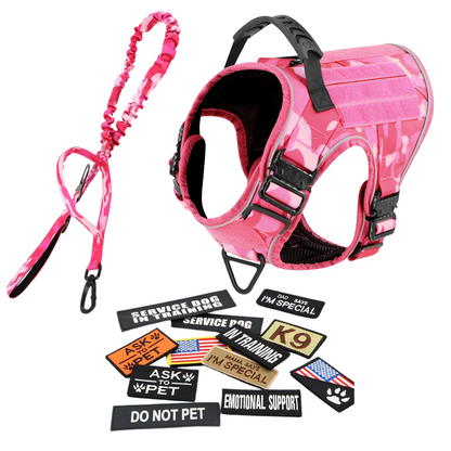 Dog Harness No-Pull Tactical Front Clip With 4 Quick-Release Buckles Reflective Strips Top Handle Fall 2025